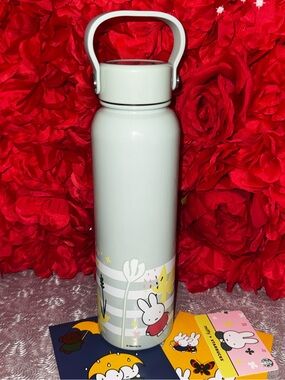 NWT Starbucks Miffy Stainless S. Tumbler w/ Carry Strap, Miffy G.card & Stickers